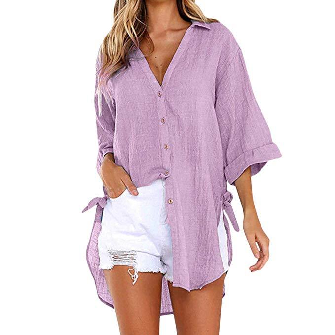 Women's Luxury Linen Cotton Cardigan Shirt