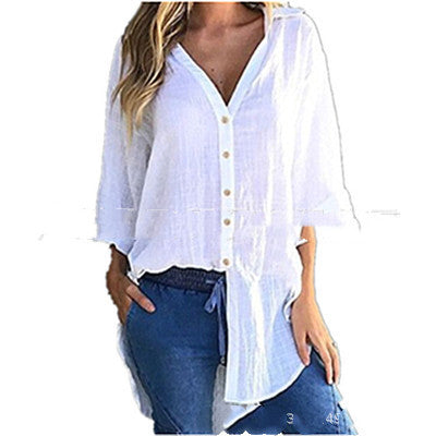 Women's Luxury Linen Cotton Cardigan Shirt